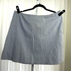 Attyre Blue and White Pin Stripe Stretch Skirt PXL